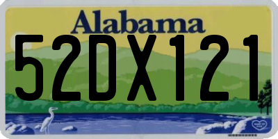 AL license plate 52DX121