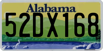 AL license plate 52DX168