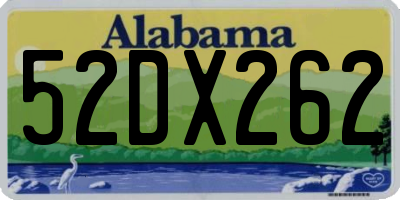 AL license plate 52DX262