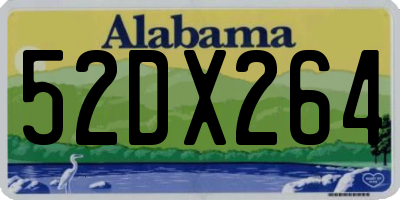 AL license plate 52DX264