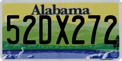 AL license plate 52DX272