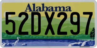 AL license plate 52DX297