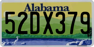 AL license plate 52DX379