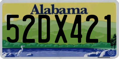 AL license plate 52DX421