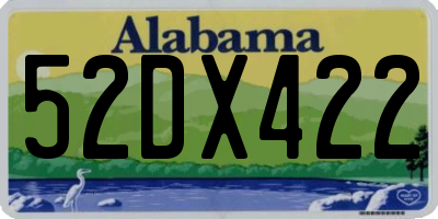 AL license plate 52DX422