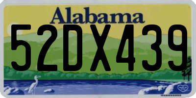 AL license plate 52DX439
