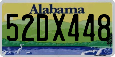 AL license plate 52DX448