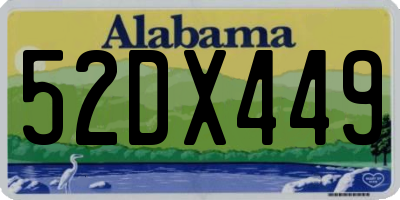 AL license plate 52DX449
