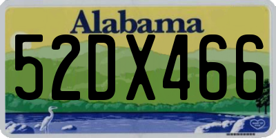 AL license plate 52DX466