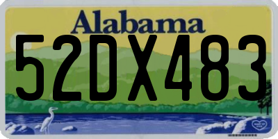 AL license plate 52DX483