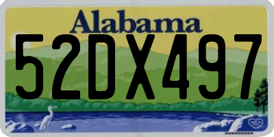 AL license plate 52DX497