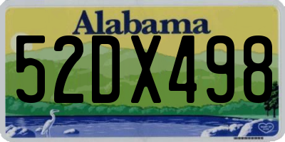 AL license plate 52DX498