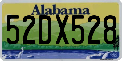 AL license plate 52DX528