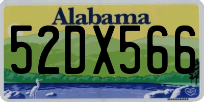 AL license plate 52DX566