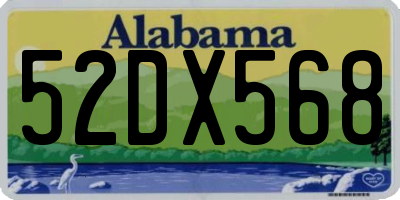 AL license plate 52DX568