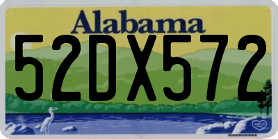 AL license plate 52DX572