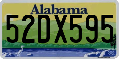AL license plate 52DX595