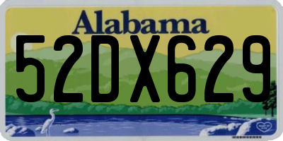 AL license plate 52DX629