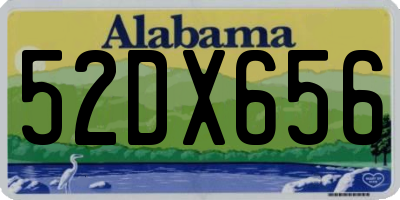 AL license plate 52DX656