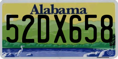 AL license plate 52DX658