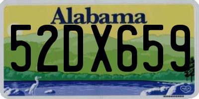 AL license plate 52DX659