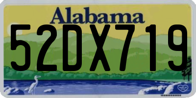 AL license plate 52DX719