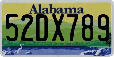 AL license plate 52DX789