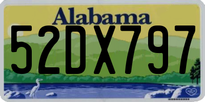 AL license plate 52DX797