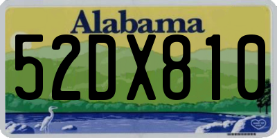 AL license plate 52DX810