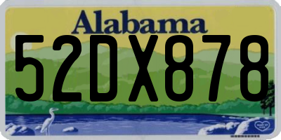 AL license plate 52DX878