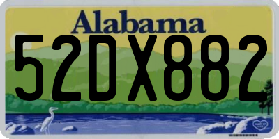 AL license plate 52DX882