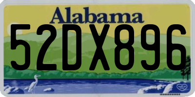 AL license plate 52DX896
