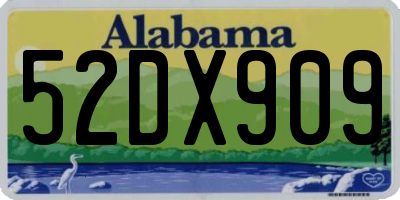 AL license plate 52DX909