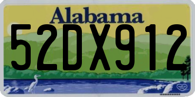AL license plate 52DX912