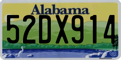 AL license plate 52DX914