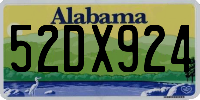 AL license plate 52DX924