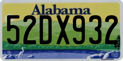 AL license plate 52DX932