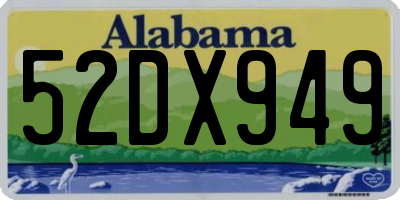 AL license plate 52DX949
