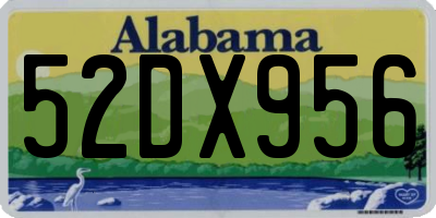 AL license plate 52DX956