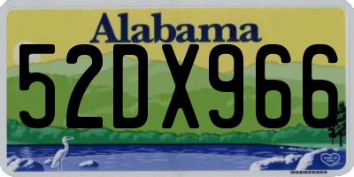 AL license plate 52DX966
