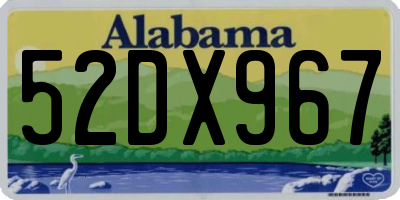 AL license plate 52DX967