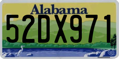 AL license plate 52DX971