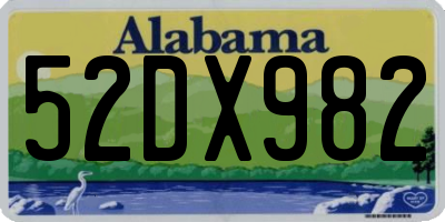 AL license plate 52DX982