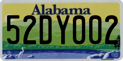 AL license plate 52DY002
