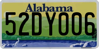 AL license plate 52DY006