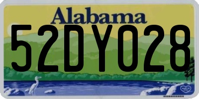 AL license plate 52DY028