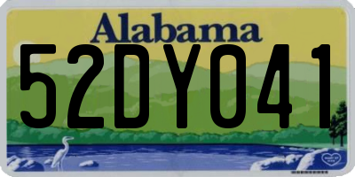 AL license plate 52DY041
