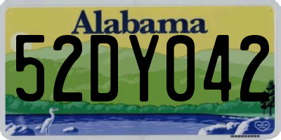 AL license plate 52DY042