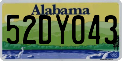 AL license plate 52DY043