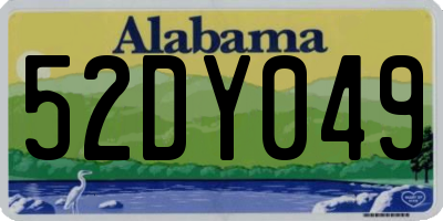 AL license plate 52DY049